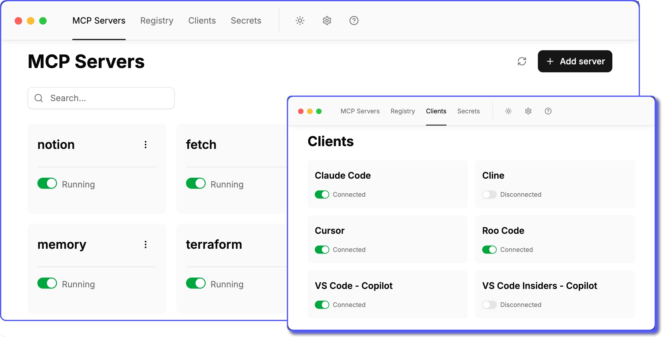 ToolHive UI screenshot ToolHive UI screenshot